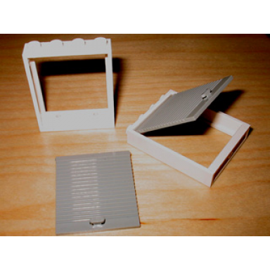 white door frame 1 x 4 x 4 lift with light gray door 6154 6155