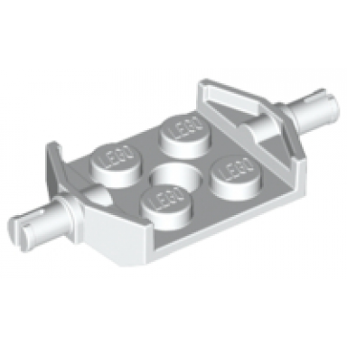 white plate modified 2 x 2 with wheels holder wide and hole