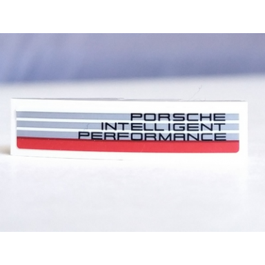 white slope curved 4 x 1 with porsche intelligent performance pattern model right side sticker - set 75887