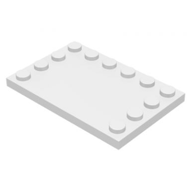 white tile modified 4 x 6 with studs on edges