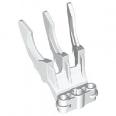 white bionicle claw small with axle hole