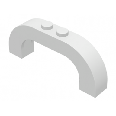 white arch 1 x 6 x 2 curved top