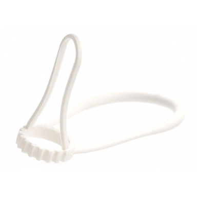 white belville horse bridle - flexible rubber