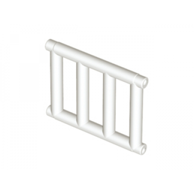 white bar 1 x 4 x 3 grille with end protrusions