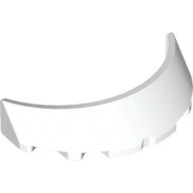 white windscreen 3 x 6 x 1 curved