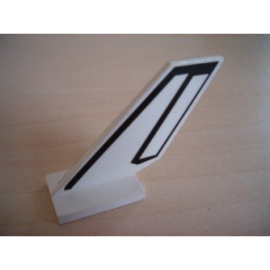 white tail shuttle with black line pattern on both sides stickers - sets 6339 6544