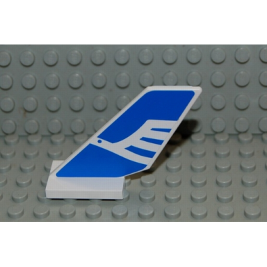 white tail shuttle with white airline bird on blue background pattern on both sides stickers - set 2928