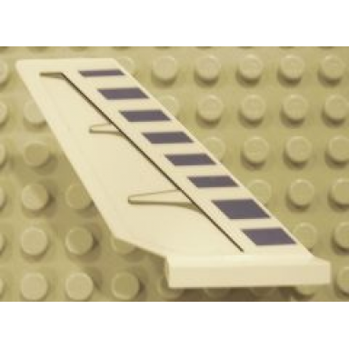 white tail shuttle with blue stripes and black contour pattern on right side sticker - set 7700