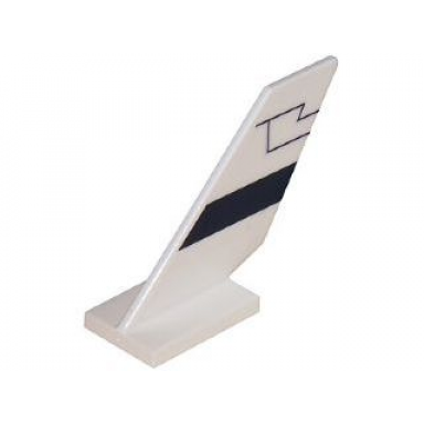 white tail shuttle with black contour pattern on left side sticker - set 5974