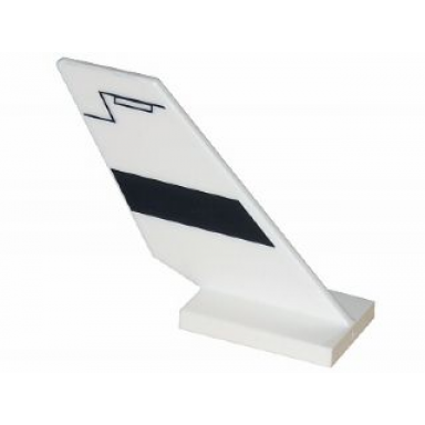 white tail shuttle with black contour pattern on right side sticker - set 5974