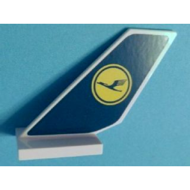 white tail shuttle with lufthansa logo pattern on both sides stickers - set 40146