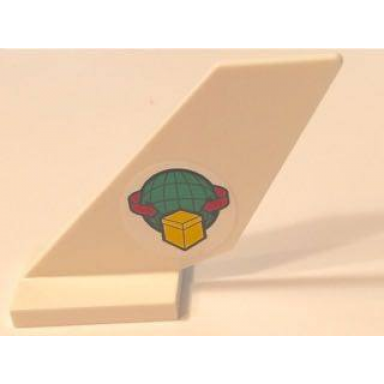 white tail shuttle with box and arrows and globe pattern on both sides stickers - set 60101
