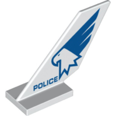 white tail shuttle with police and eagle head with wing pattern on both sides