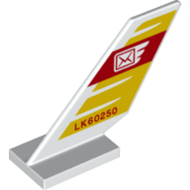 white tail shuttle with airmail letter logo and lk60250 pattern on both sides