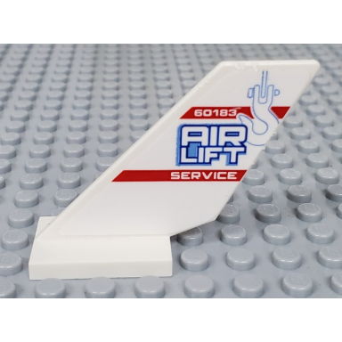 white tail shuttle with 60183 air lift service and hook pattern on both sides stickers - set 60183