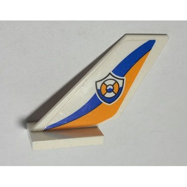 white tail shuttle with coast guard logo blue and orange curves pattern on both sides stickers - set 60167