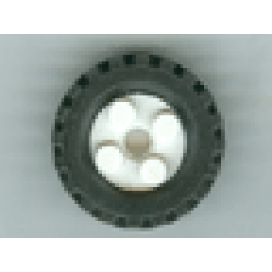white wheel freestyle with black tire 30 x 10.5 with offset tread 6248 2346