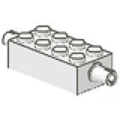 white brick modified 2 x 4 with pins