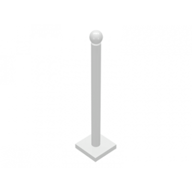 white belville umbrella stand with square base