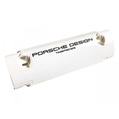 white technic panel curved 11 x 3 with black porsche design and timepieces pattern sticker - set 42096