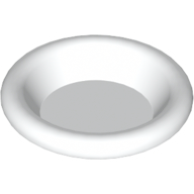 white minifigure utensil dish 3 x 3