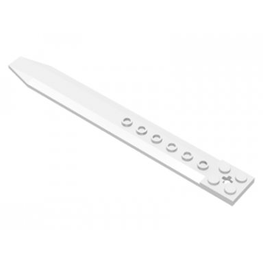 white plate modified 2 x 16 with angled side extensions and axle hole rotor blade