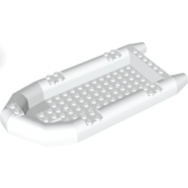 white boat rubber raft large
