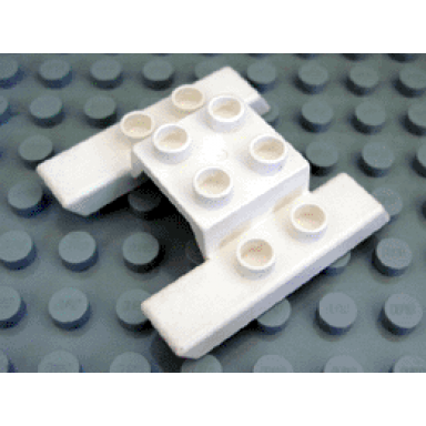 white duplo helicopter airplane skids small
