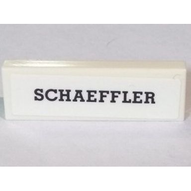 white tile 1 x 3 with schaeffler logo pattern sticker - set 75887