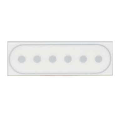 white tile 1 x 3 with electric guitar single-coil pickup silver oval with 6 dots pattern