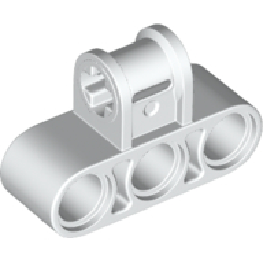 white technic axle and pin connector perpendicular triple