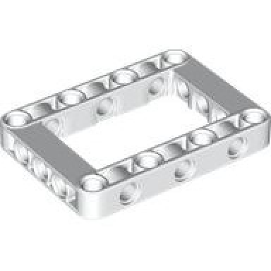 white technic liftarm modified frame thick 5 x 7 open center