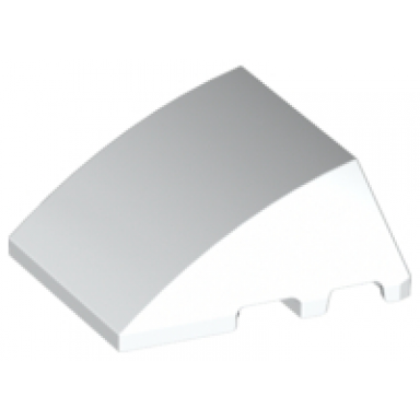 white wedge 4 x 3 triple curved no studs