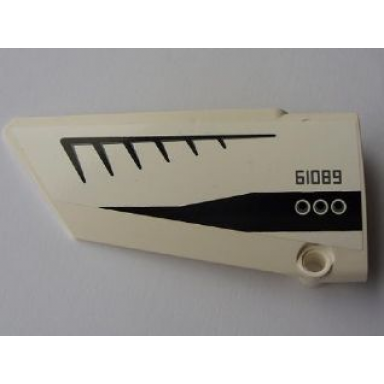white technic panel fairing 17 large smooth side a with black 68019 61089 and three circles wing pattern sticker - set 5983