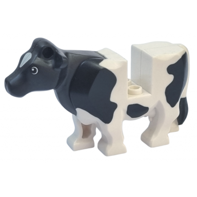 white cow body with black spots pattern