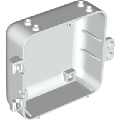 white container box 3 x 8 x 6 2 3 half back