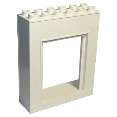 white duplo door window frame 2 x 6 x 6