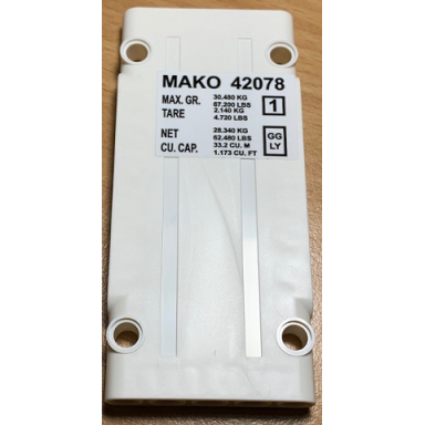 white technic panel plate 5 x 11 x 1 with mako42078 horizontally printed right door pattern sticker - set 42078