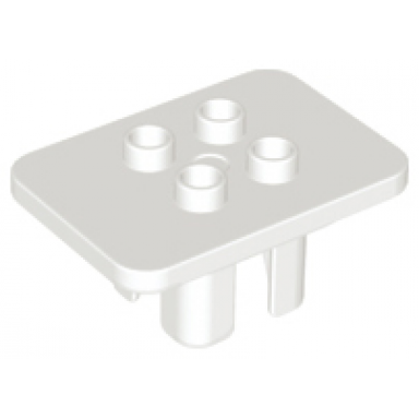 white duplo furniture table square with 4 top studs