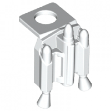 white minifigure jet pack with nozzles
