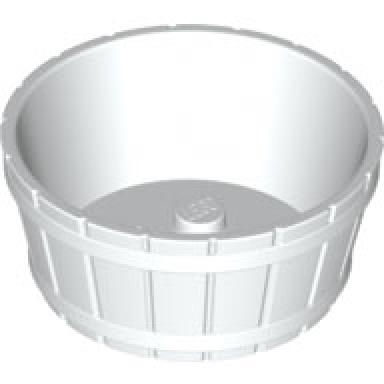 white container barrel half large with axle hole
