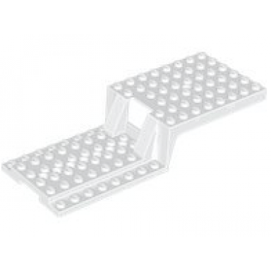 white vehicle trailer base 6 x 16 x 2 2 3 with 8 holes