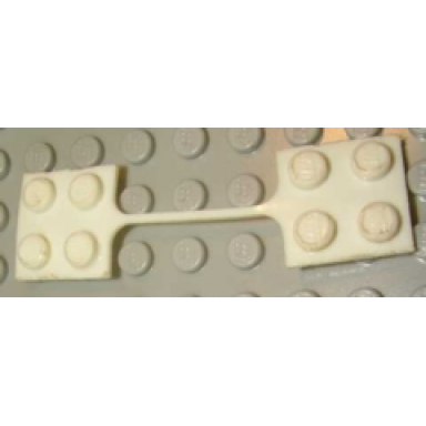 white hinge coupling nylon - two connected 2 x 2 plates