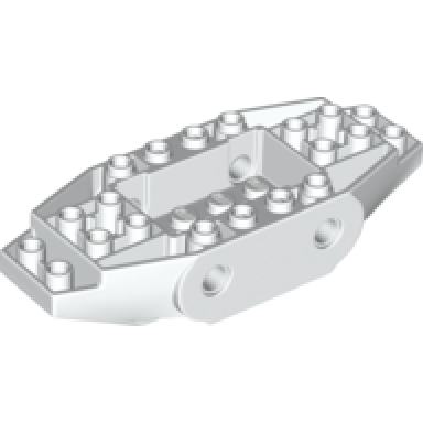 white vehicle base 4 x 10 x 1 2 3 with 4 side pin holes