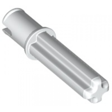 white technic axle 2l with pin without friction ridges