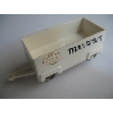 white ho scale mercedes box trailer without gray top