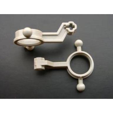 white technic steering arm large with wheel hub holder - axle connection