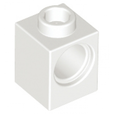 white technic brick 1 x 1 with hole