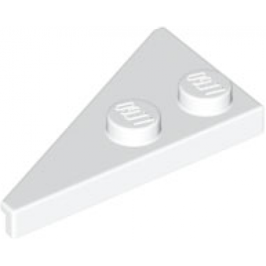 white wedge plate 4 x 2 right pointed