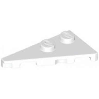 white wedge plate 4 x 2 left pointed